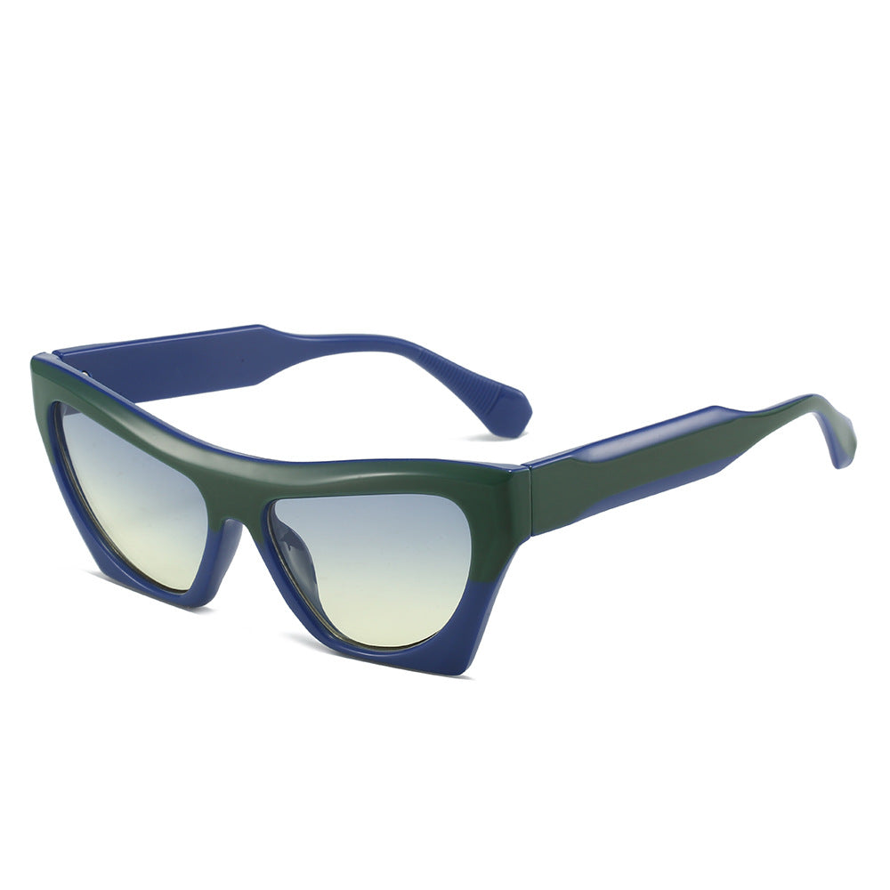 Wholesale Cat-eye Fashion Simple Two-color Large Frame Versatile Sunglasses